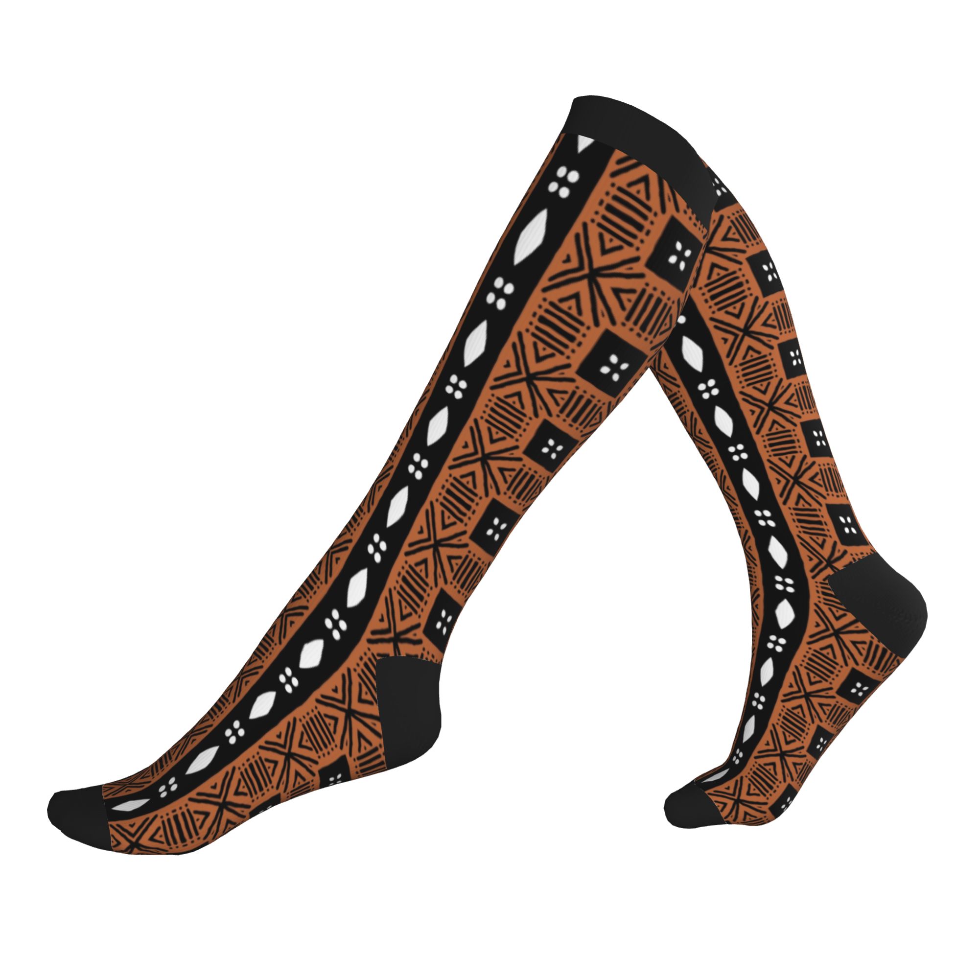 Ethnic Fashion Men - Chaussettes de sport à compression unisexe,