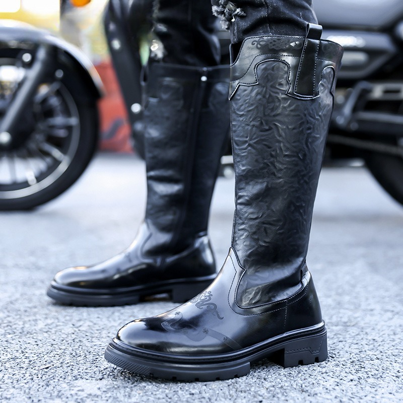 Ethnic Fashion Men - Bottes mi-mollet pour hommes bottes à