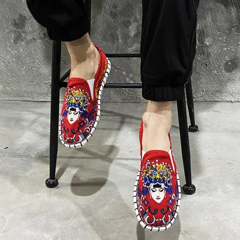 Ethnic Fashion Men - Style ethnique chaussures en toile brodées