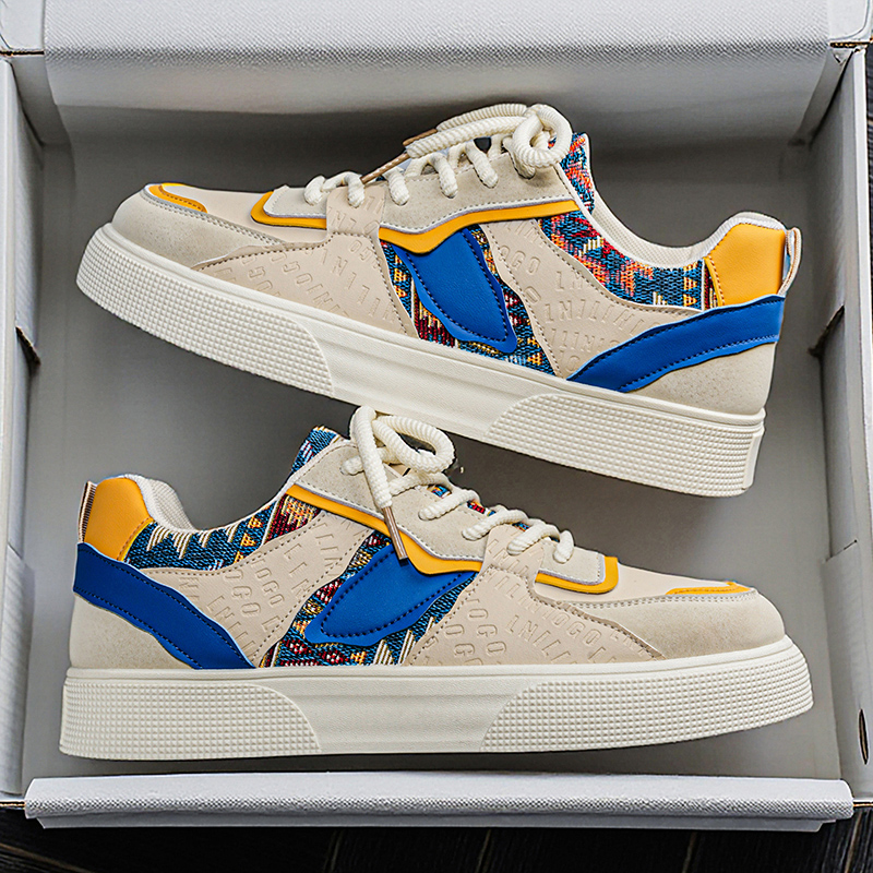 Ethnic Fashion Men - Baskets plateforme vintage pour hommes -
