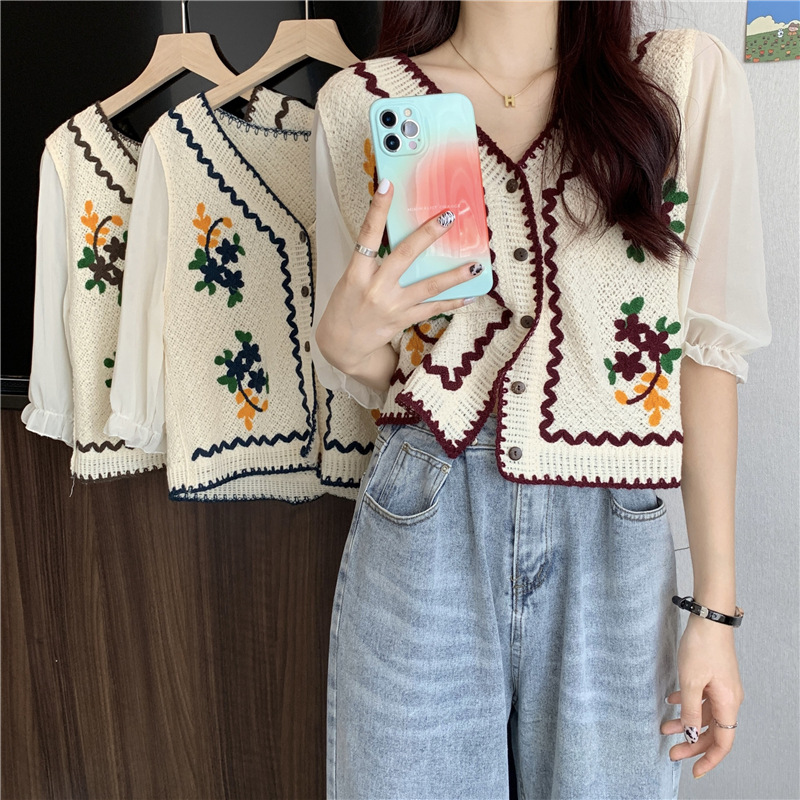 Ethnic Clothing & Online Fashion Store Khaadi Pk - Cardigan ouvert brodé style coréen pour