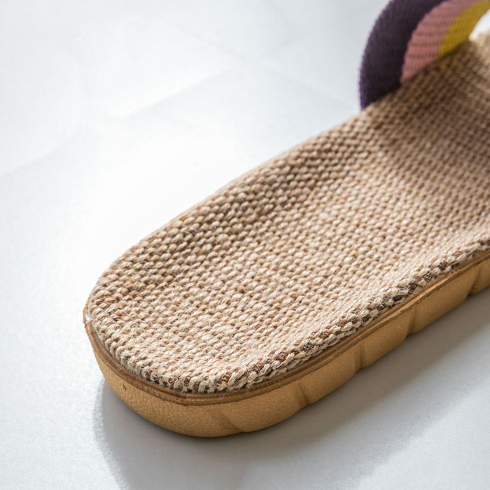 Ethnic Fashion Men - Chaussons croisés en lin style ethnique,